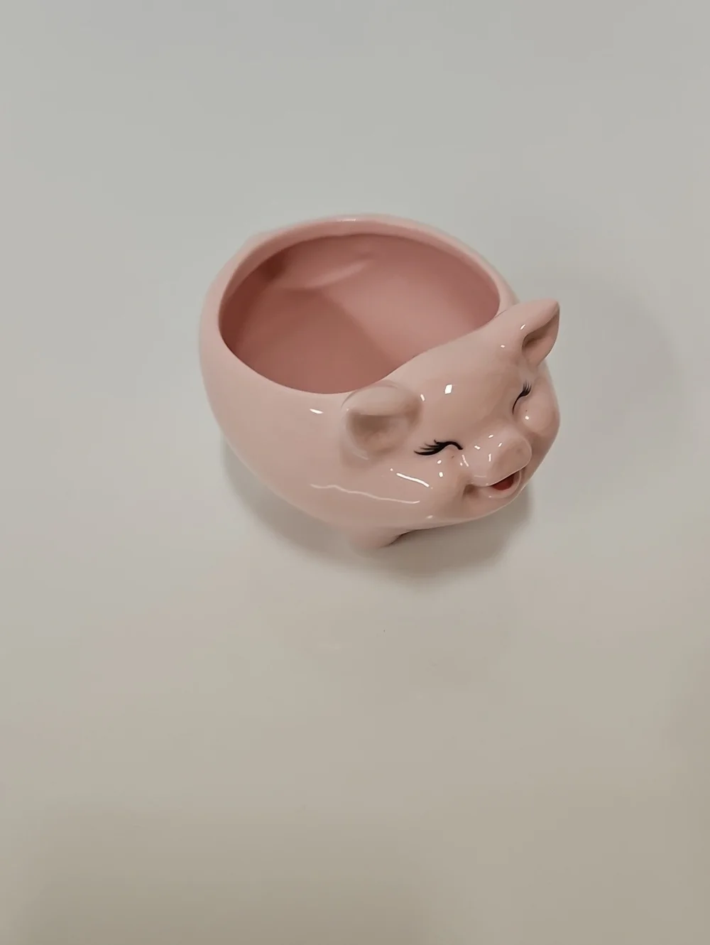 Pink Ceramic Pig Planter - Picture 1 of 1